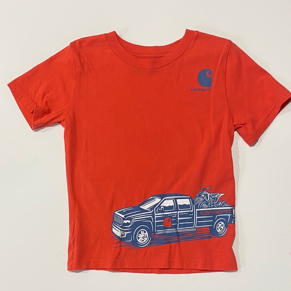 Carhartt Vibrant Red Tee with Truck Graphic - Picture 1 of 5